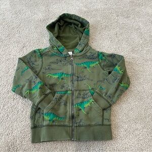 Carter's Olive Green Dinosaur Zip-Up Hoodie size 6